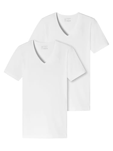 Schiesser Herren 2 Pack Unterhemd V-ausschnitt Mit Arm - 95/5 Organic Unterwäsche, Weiss_173982, EU im Sale